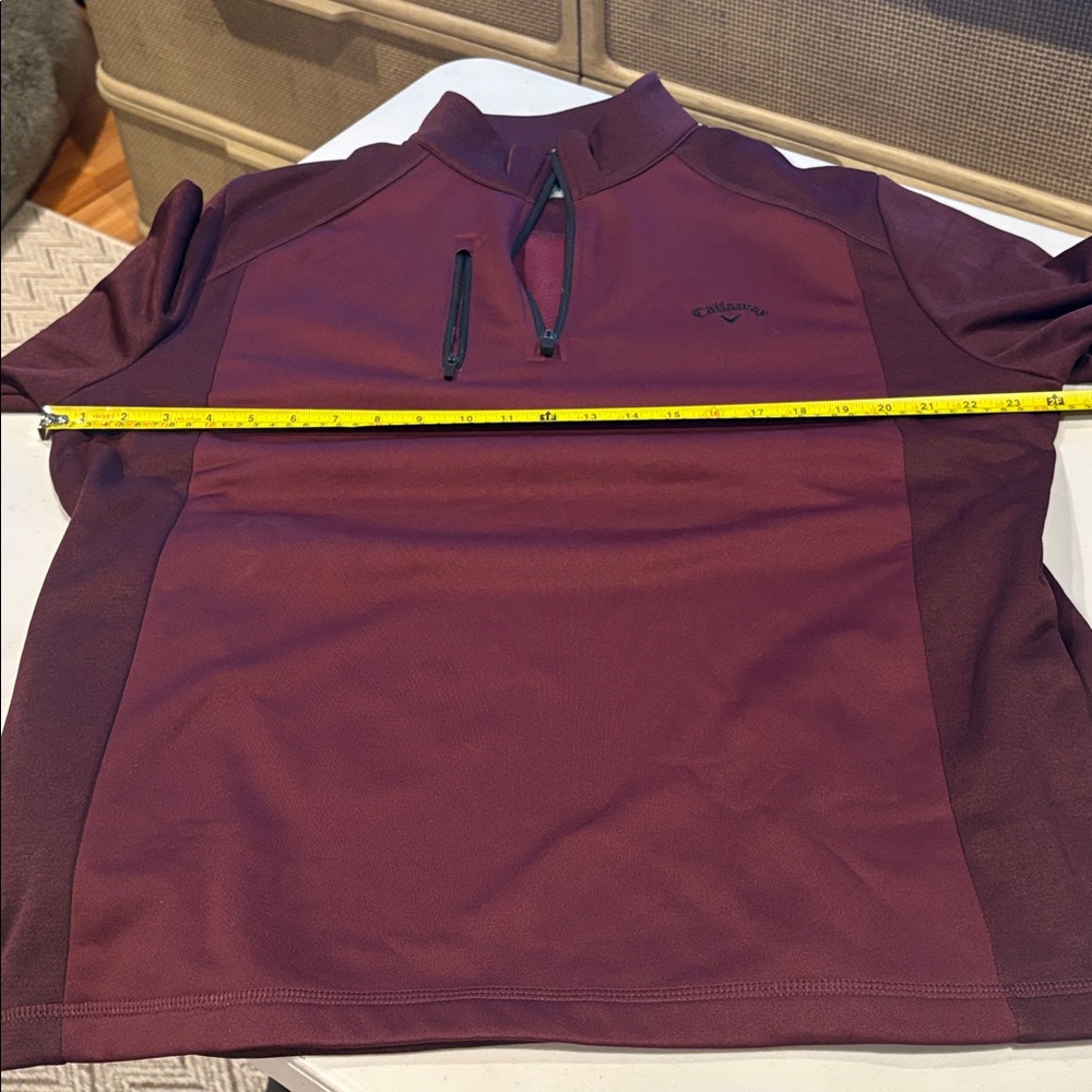 Callaway - Men's Quarter golf Zip Fleece Pullover. Size Large. Red Burgundy NWOT - Picture 12 of 14